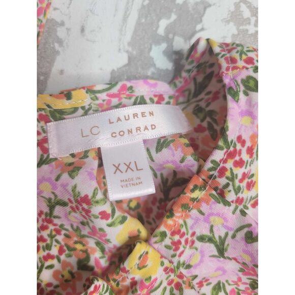 3322 Lauren Conrad‎ Floral SS Blouse Women's 2XL - Picture 5 of 7